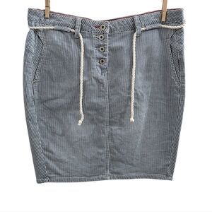Sandwich Denim Pinstripe Jean Mini Skirt Size L Waist 32